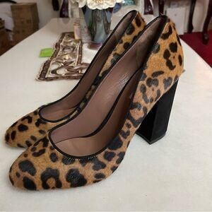 Tabitha Simmons Calf Hair Leopard Pumps- Size 37